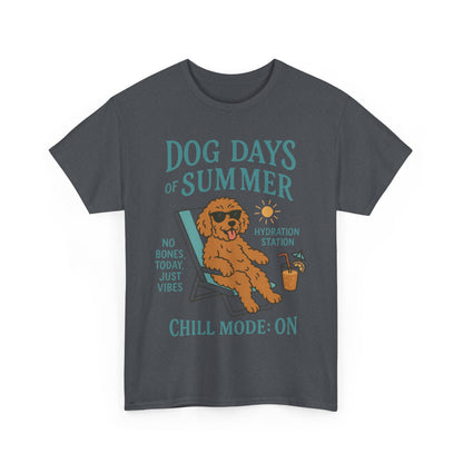 Dog Days of Summer Shirt, Funny Cute Dog Graphic Womens T-Shirt, Chill Mode ON Tee, Summer Puppy Vibes Gift, Dog Lover Gift