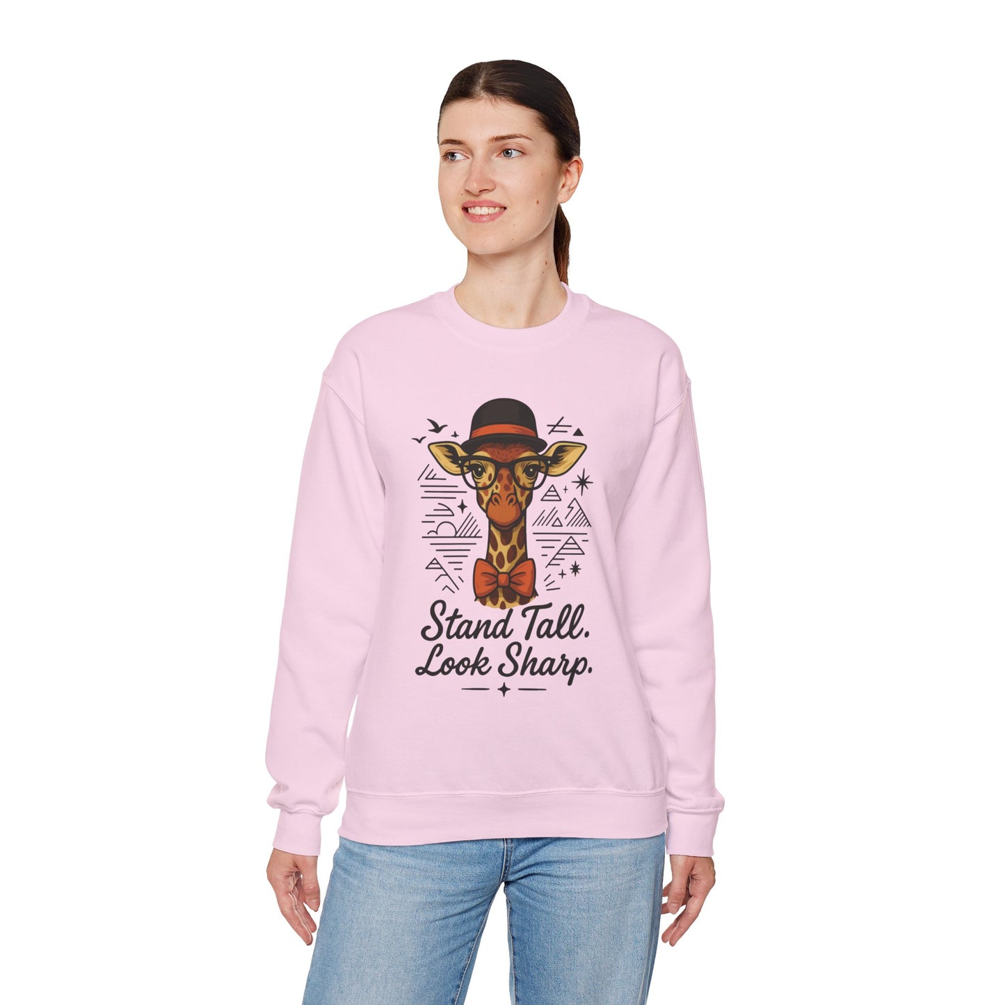 Stylish Giraffe Sweatshirt - Stand Tall, Look Sharp, Unisex Sweater for Animal Lovers, Cozy Gift, Fun Fashion for All Seasons