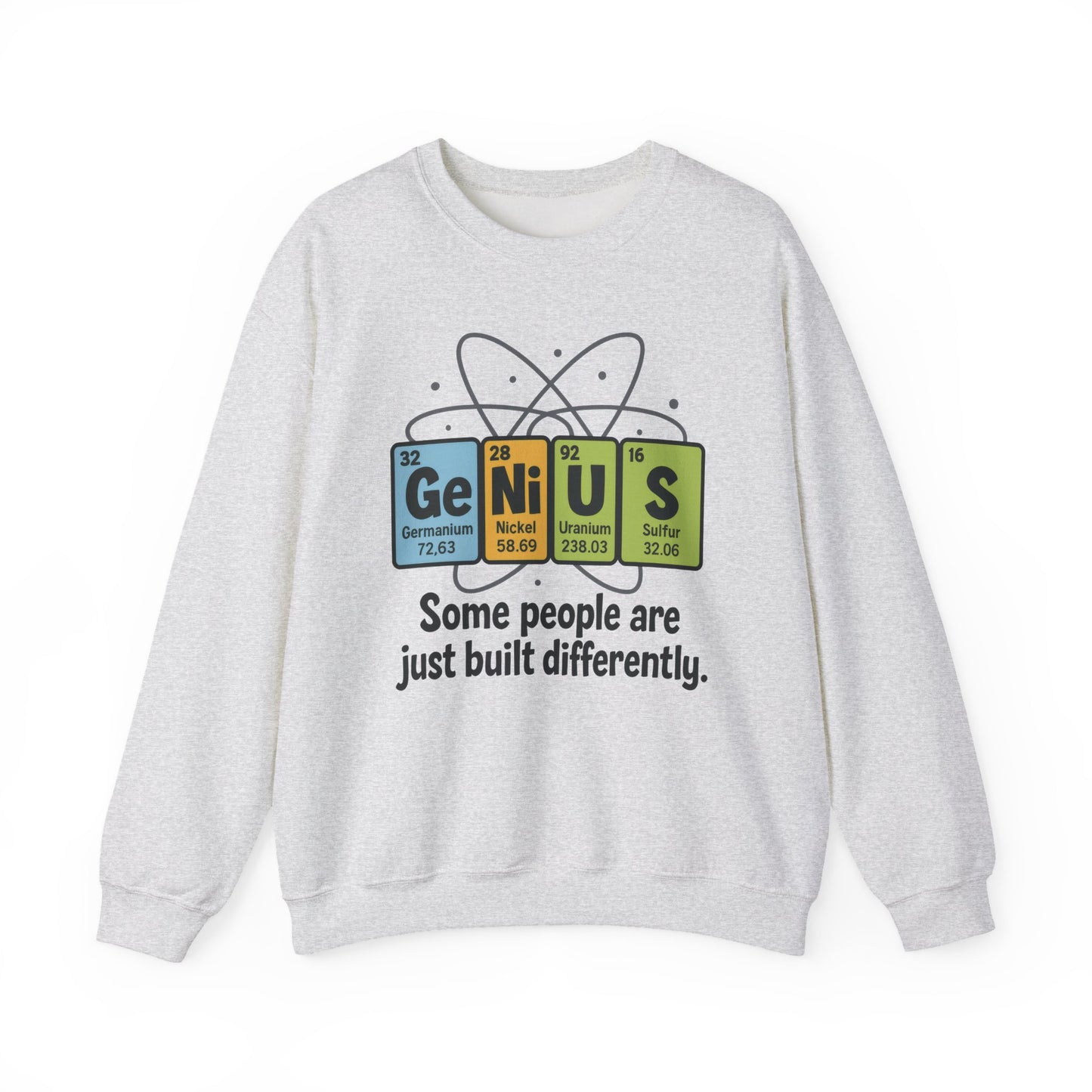 Funny Womens Science Sweatshirt, Genius Periodic Table Pullover, Nerdy Chemistry Gift for Her,  Funny Gift for Nerds, Science Geek Apparel