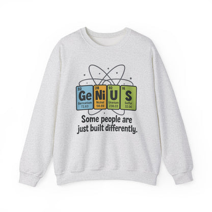 Funny Womens Science Sweatshirt, Genius Periodic Table Pullover, Nerdy Chemistry Gift for Her,  Funny Gift for Nerds, Science Geek Apparel