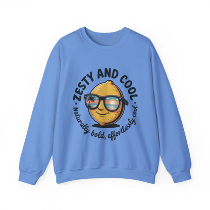 Zesty Lemon Mens Crewneck Sweatshirt - Fun Gift for Friends, Cool Casual Style, Summer Vibes, Mens Graphic Apparel, Perfect for Relaxing