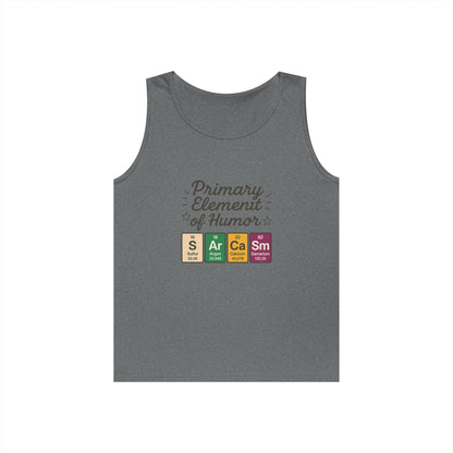 Sarcasm Tank Top for Men, Funny Chemistry Shirt, Science Humor Sleeveless Tee, Nerdy Summer Gym Shirt for Him, Chemistry Elements