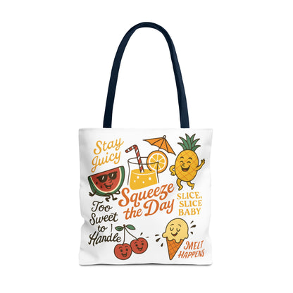 Juicy Summer Tote Bag, Fun Beach Carryall, Perfect for Grocery Shopping, Reusable Market Tote, Cute Gift for Fruit Lovers, Large Tote Bag