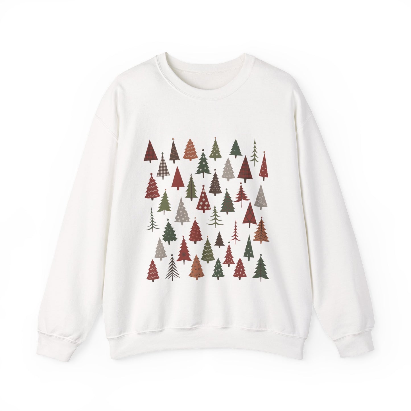 Minimal Christmas Tree Sweatshirt, Rustic Holiday Pullover