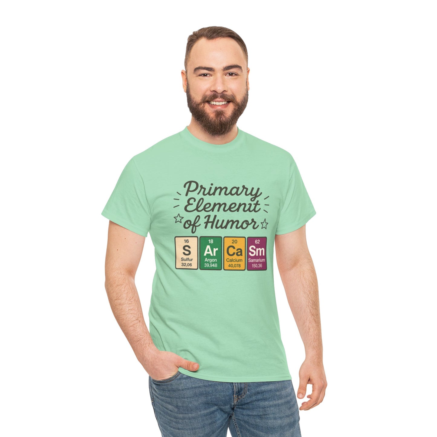 Funny Mens Science T-Shirt, Sarcasm Element of Humor Tee, Periodic Table Nerd Shirt for Him, Humor T-Shirt, Periodic Table Chemistry Humor
