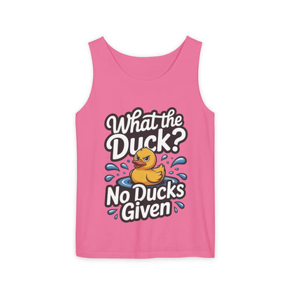 What The Duck Funny Womens Tank Top, No Ducks Given Tee, Sarcastic Duck Tee, Rubber Duck Graphic Tank, Humor Gift For Her,Beach Party Outfit