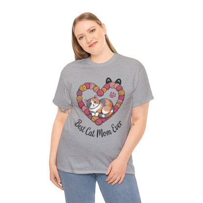 Best Cat Mom Ever T-Shirt, Cat Lover Gift, Pet Mom Shirt, Funny Animal Apparel, Cute Gift for Cat Moms, Gift for Cat Lovers, Kitty Mom Shirt