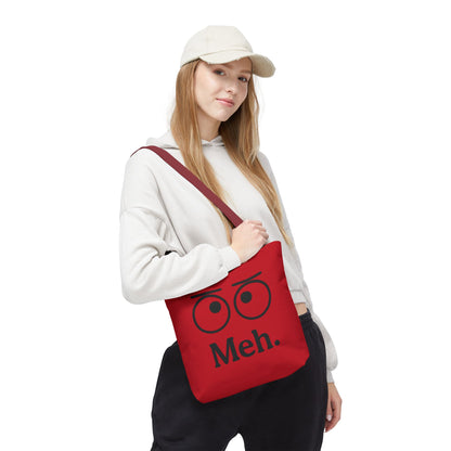 Meh. Tote Bag - Perfect Gift for Sarcastic Friends, Trendy Everyday Use, Unique Statement Accessory, Ideal for School, Work, Shopping