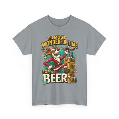 Funny Christmas Beer T-Shirt for Men, The Most Wonderful Time for a Beer