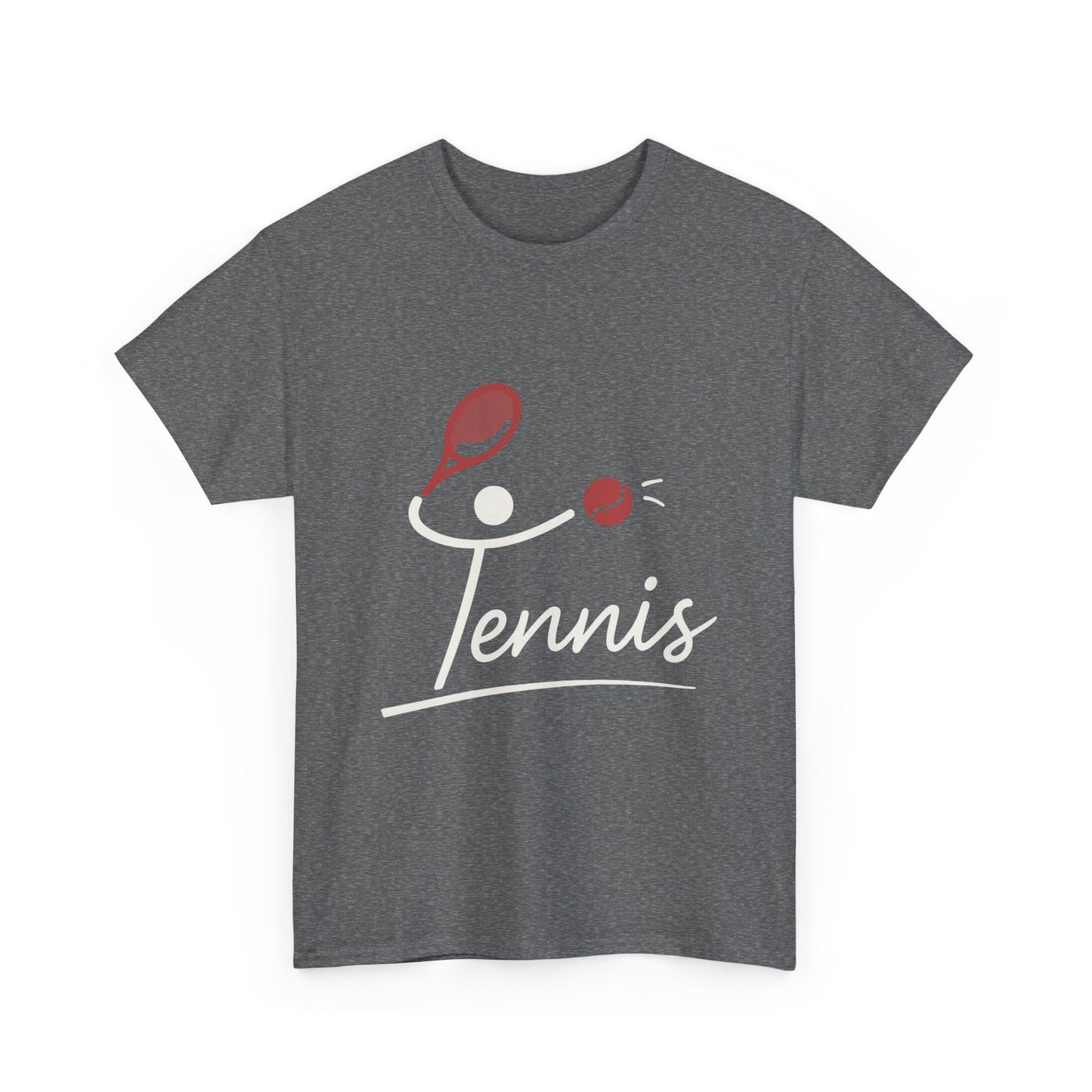 Womens Heavy Cotton Tee, Womens Tennis Graphic T-Shirt, Cute Sports Tee, Funny Workout Gym Top for Women