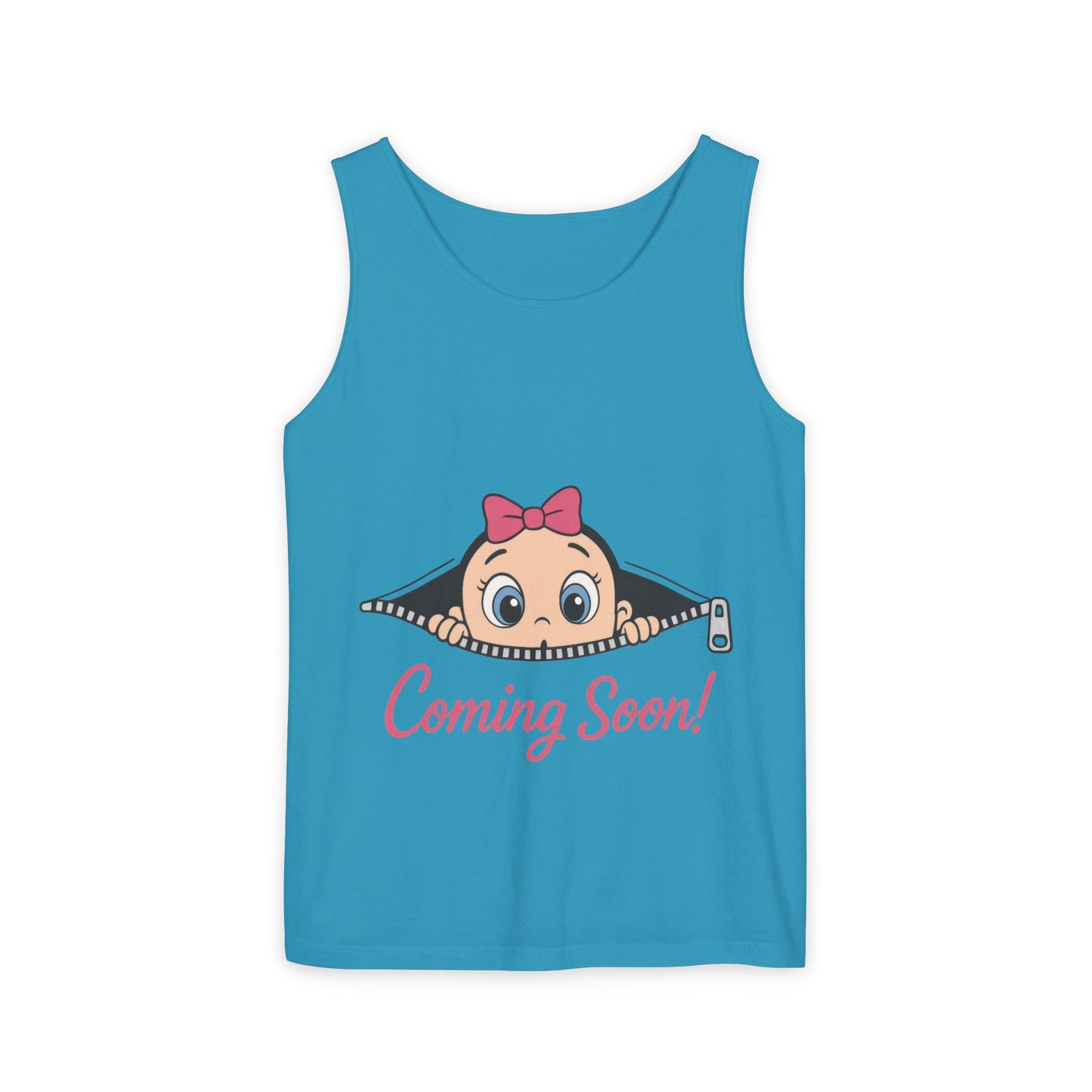 Coming Soon Maternity  Tank Top, Cute Baby Girl Pregnancy Announcement Shirt, Expecting Mom Gift, Gender Reveal Tank, Baby Shower Gift