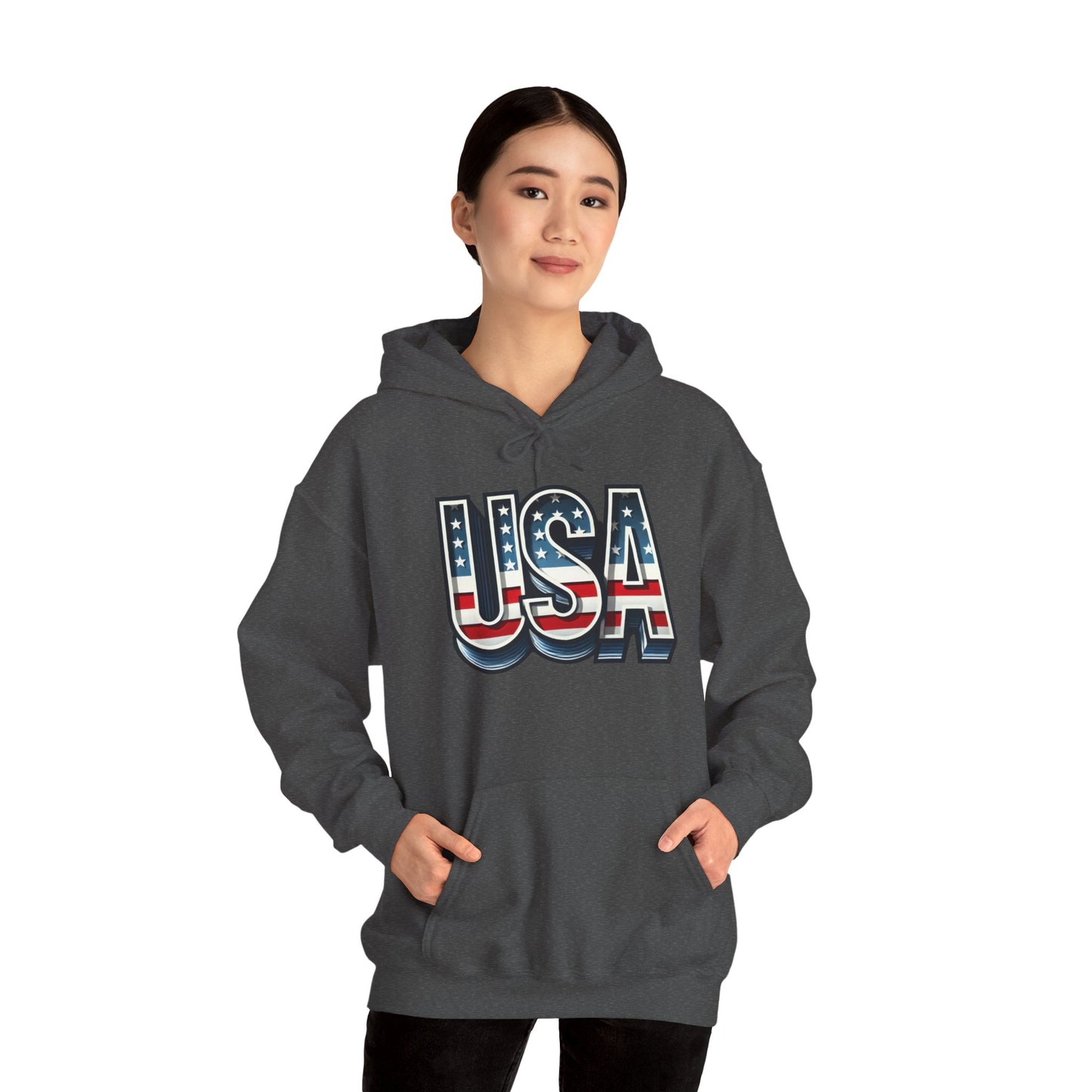 USA Flag Unisex Hoodie, Patriotic Sweatshirt, Independence Day Gift, American Pride Apparel, Casual Layering