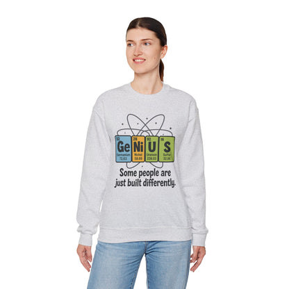 Funny Womens Science Sweatshirt, Genius Periodic Table Pullover, Nerdy Chemistry Gift for Her,  Funny Gift for Nerds, Science Geek Apparel