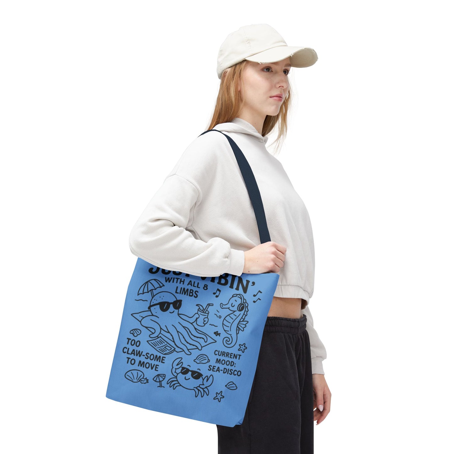 Fun Sea-Themed Tote Bag, Beach Accessories, Summer Vibes, Gift for Ocean Lovers, Reusable Shopping Bag, Cute Beach Tote