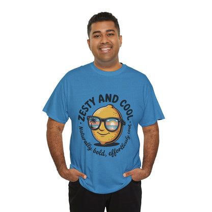 Zesty and Cool Mens Tee, Stylish Casual Shirt, Summer Outing Apparel, Fun Gift for Friends, Lemon Graphic T-Shirt, Birthday Present Idea
