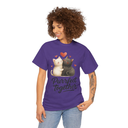 Purrfect Together Cat Womens Tee, Cute Cat Lovers Gift, Funny Animal T-Shirt, Womens Cotton Graphic Tee, Perfect for Valentine's Day, Pet [...]