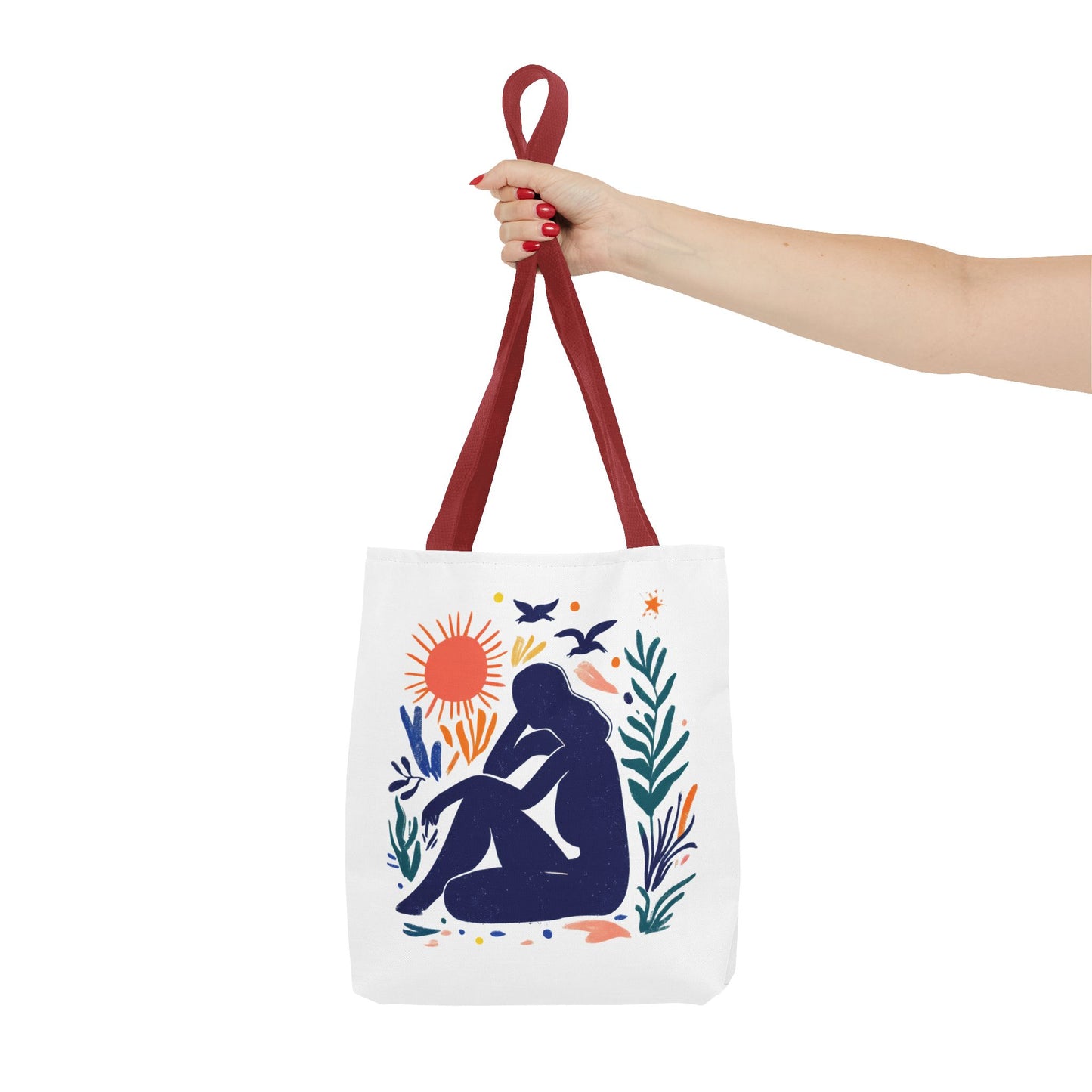 Boho Art Tote Bag, Versatile Eco-Friendly Carryall, Gift for Her, Summer Outing, Beach Bag, Reusable Shopping Tote