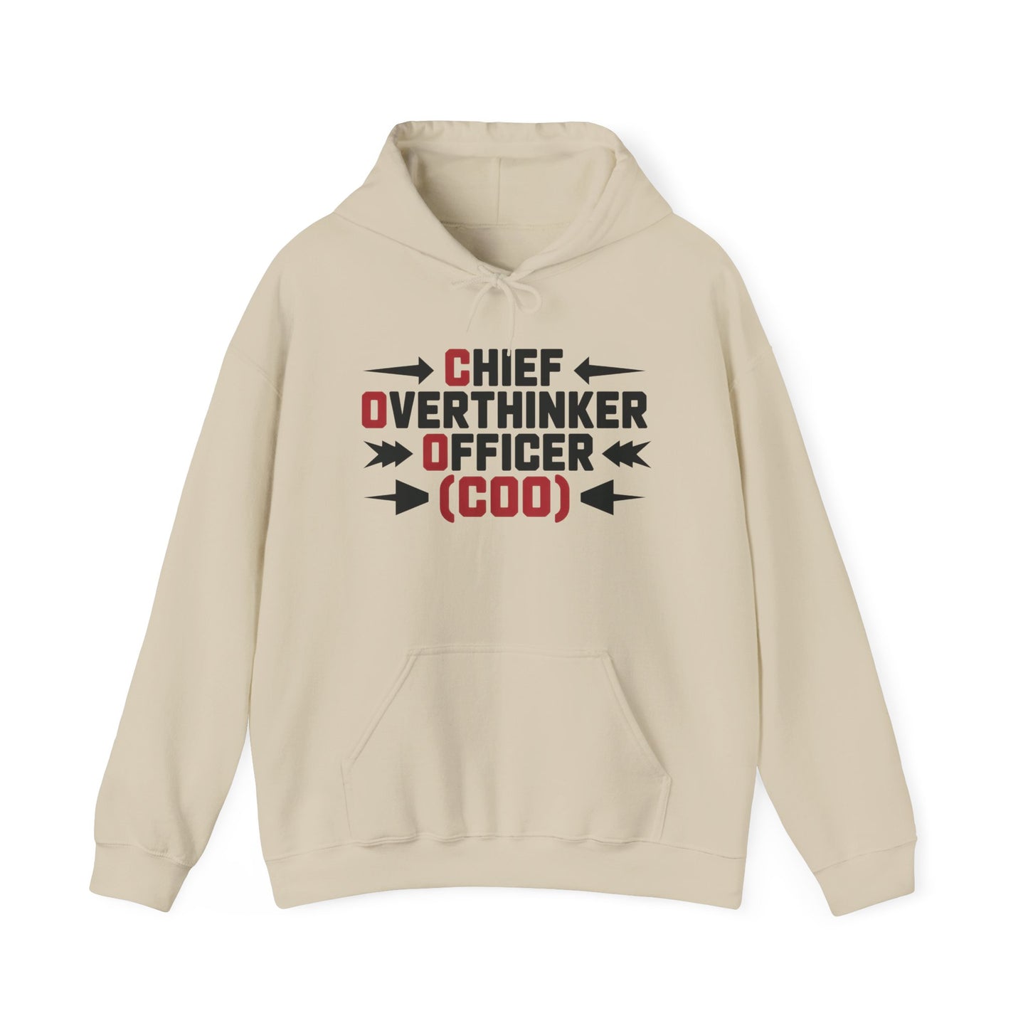 Chief Overthinker Officer Men's Hoodie, Funny COO Graphic Pullover, Sarcastic Office Humor Gift, Men's Heavy Blend™ Hooded Sweatshirt