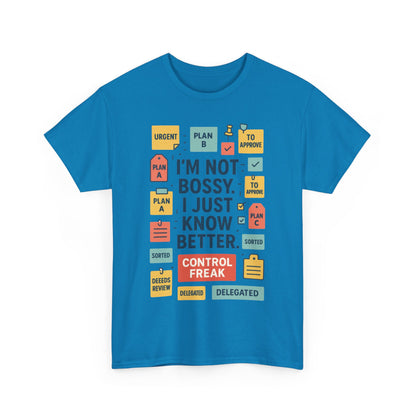 Funny Men's Control Freak T-Shirt, Perfect for Bossy Friends, Gift for Leaders, Fun Office Humor, Sarcastic Productivity Tee for Him