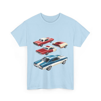 Vintage Muscle Car T-Shirt, Mens Cotton Tee with Retro American Classic Car Illustration, Gift for Car Lovers, Classic Car Graphic Tee