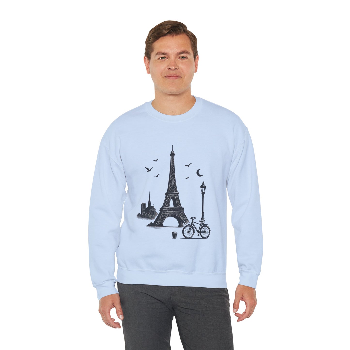 Vintage Parisian Crewneck Sweatshirt, Eiffel Tower Sweater, Cozy Travel Gift, Unisex Fashion, Casual Paris Sweatshirt