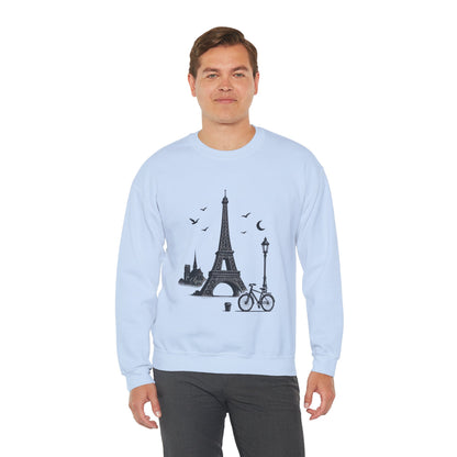 Vintage Parisian Crewneck Sweatshirt, Eiffel Tower Sweater, Cozy Travel Gift, Unisex Fashion, Casual Paris Sweatshirt