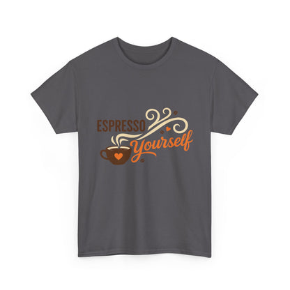 Espresso Yourself Coffee Lover Womens T-Shirt, Funny Barista Graphic Tee Gift