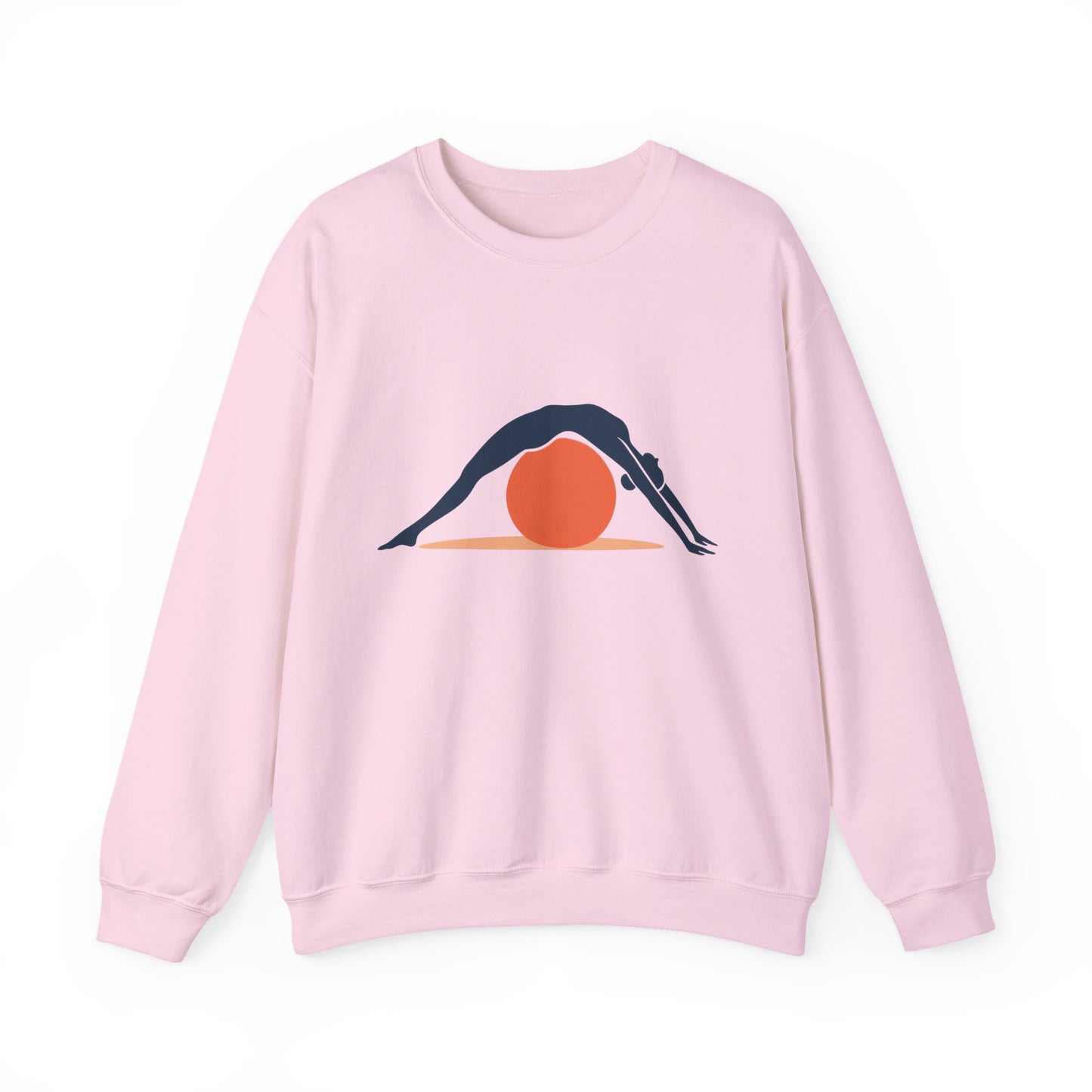 Womens Heavy Blend™ Crewneck Sweatshirt, Womens Pilates Sweatshirt, Yoga Fitness Graphic Pullover, Cute Workout Top
