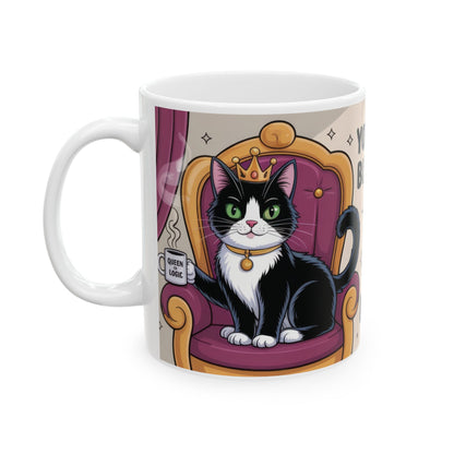 Funny Cat Mug, Im Right Because I Said So, Queen of Logic Coffee Cup, Sassy Kitty Humor Gift, Confident Cat Lover Mug, Funny Gift