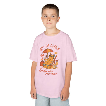 Funny Cat Vacation T-Shirt for Kids, Out of Office Beach Shirt, Summer Holiday Tee, Summer Fun, Beachwear, Travel Tee, Gift for Kids