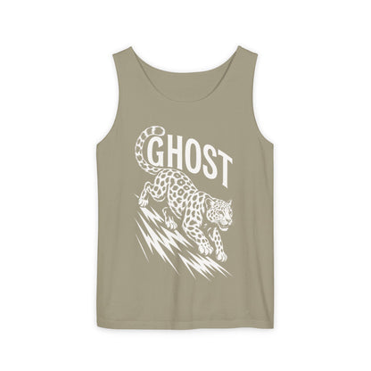 Ghost Leopard Mens Tank Top, Cool Graphic Shirt for Summer, Beach Days, Festivals, Gifts, Casual Wear