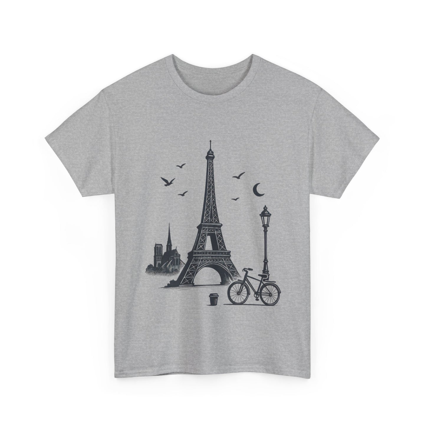 Eiffel Tower Graphic Tee, Parisian Style T-Shirt, Casual Summer Top, Travel Gift, Unisex Cotton Shirt