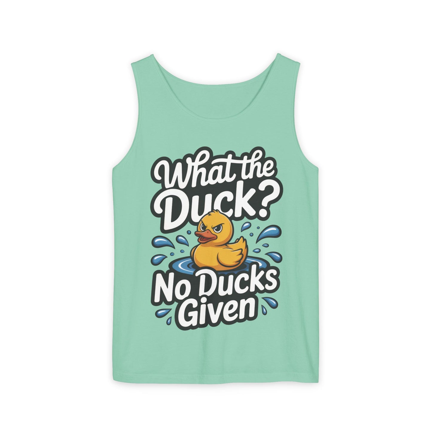 Funny Duck Tank Top for Summer - No Ducks Given Tee - What The Duck Mens T-Shirt - Sarcastic Rubber Duck Graphic, Humor Gift For Him