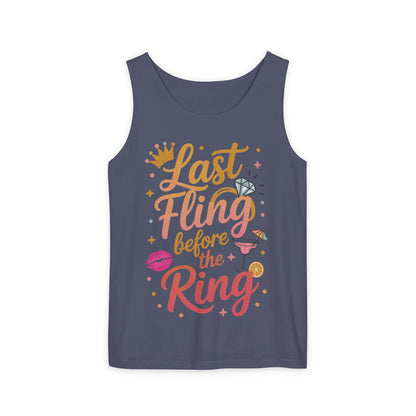 Last Fling Before the Ring T-Shirt, Bachelorette Party Tee, Bridesmaid Wedding Tee, Hen Party Shirts, Bridal Shower,  Bridesmaids Gift