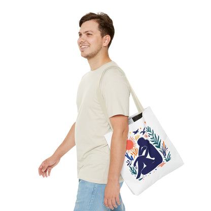 Boho Art Tote Bag, Versatile Eco-Friendly Carryall, Gift for Her, Summer Outing, Beach Bag, Reusable Shopping Tote