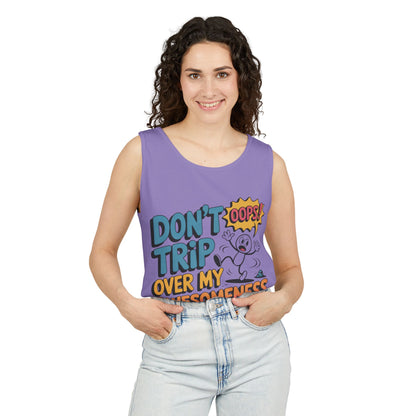 Funny Graphic Tank Top, Don't Trip Over My Awesomeness Tank, Womens Cotton Tank for Casual Wear, Gift for Friends, Birthday Gift, Humor Tee