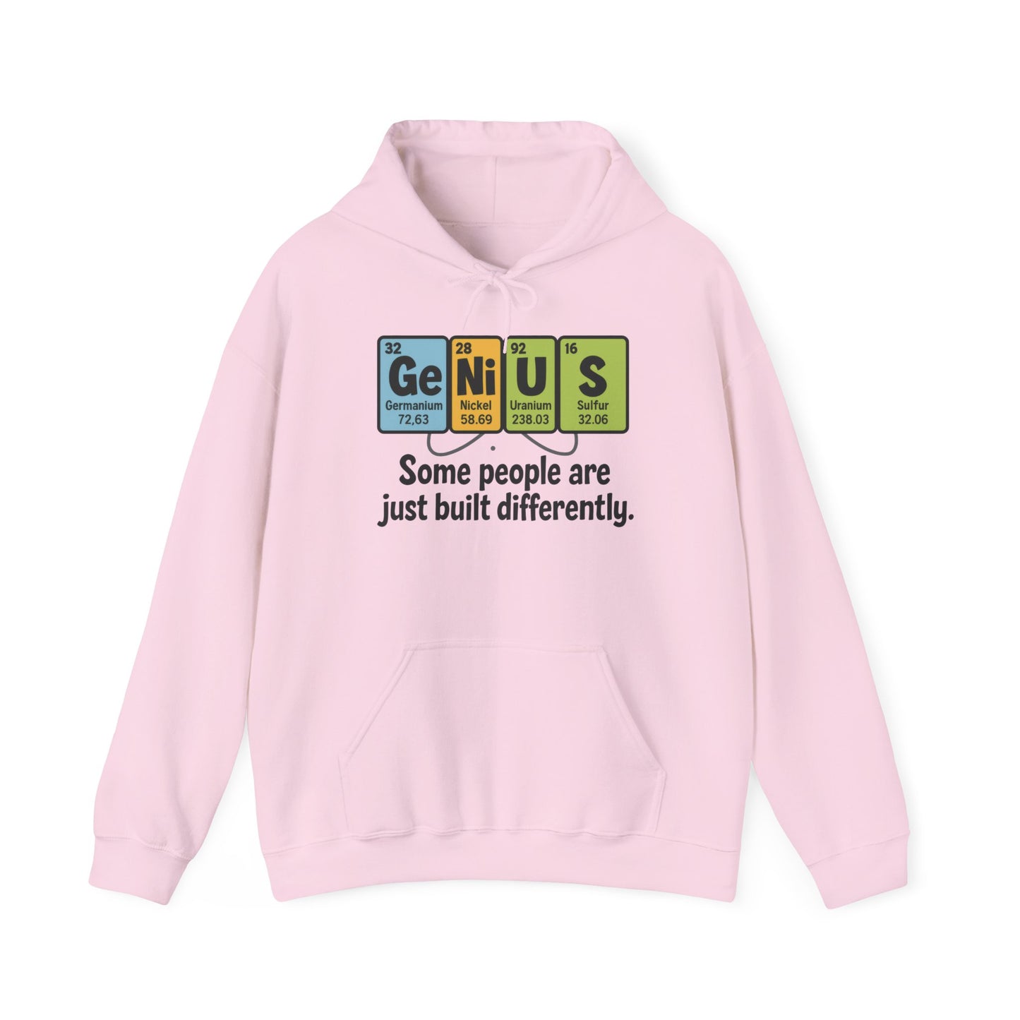 Funny Womens Genius Hoodie, Periodic Table Science Pullover, Nerdy Chemistry Sweatshirt for Her, Science Lover Apparel, Funny Chemistry Gift