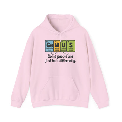 Funny Womens Genius Hoodie, Periodic Table Science Pullover, Nerdy Chemistry Sweatshirt for Her, Science Lover Apparel, Funny Chemistry Gift