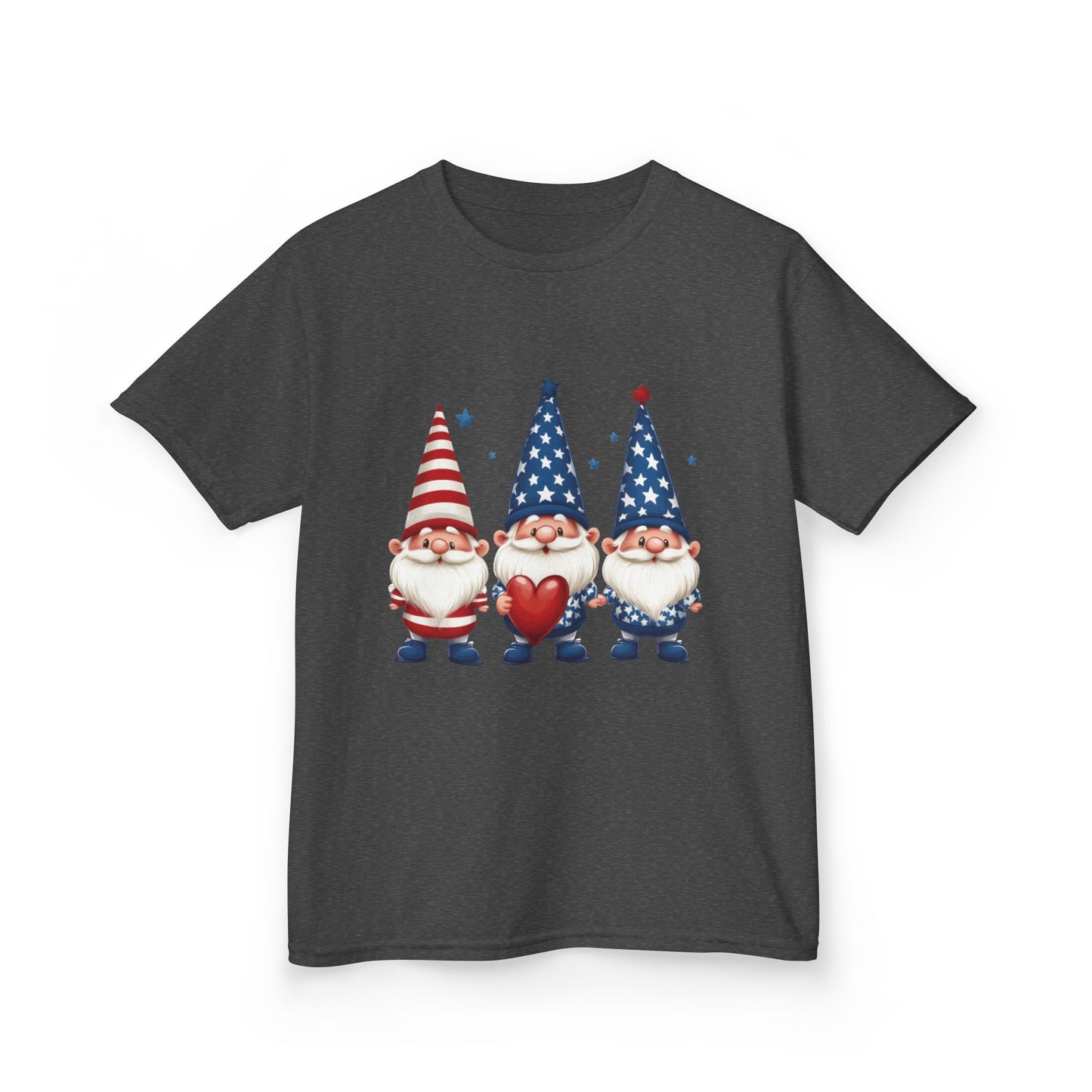Patriotic Gnome Kids Tee, Cute 4th of July Shirt, Adorable Summer Outfit, Kids Casual Wear, Independence Day Gift