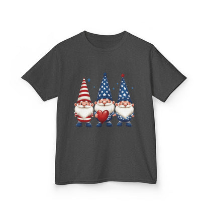 Patriotic Gnome Kids Tee, Cute 4th of July Shirt, Adorable Summer Outfit, Kids Casual Wear, Independence Day Gift