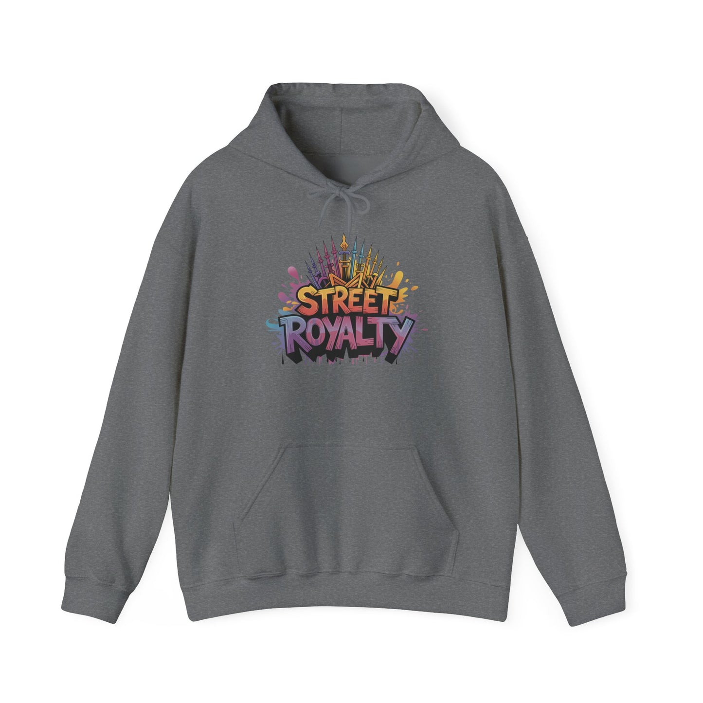 Street Royalty Women's Hoodie, Graffiti Crown Graphic Pullover, Urban Streetwear Sweatshirt for Girls