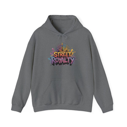 Street Royalty Women's Hoodie, Graffiti Crown Graphic Pullover, Urban Streetwear Sweatshirt for Girls