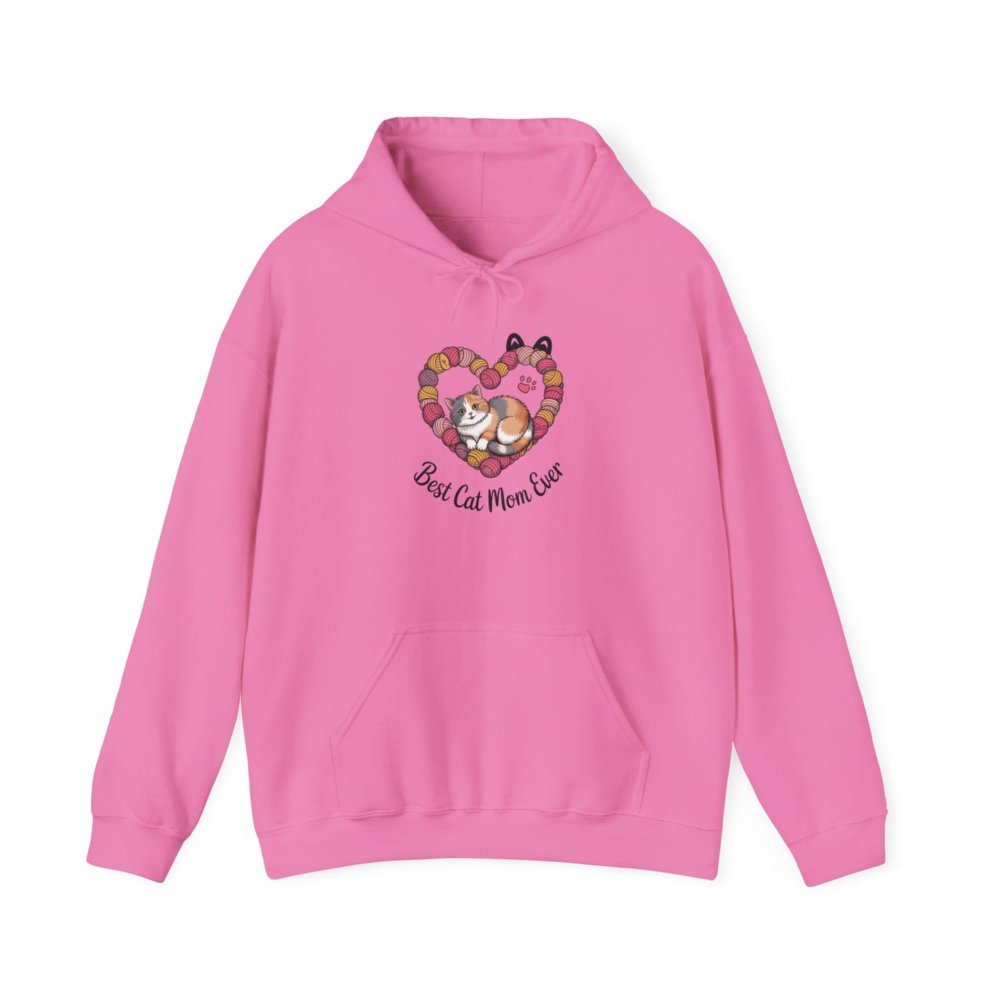 Best Cat Mom Ever Hoodie, Cozy Sweatshirt for Cat Lovers, Gift for Cat Moms, Feline Themed Apparel, Pet Lover Hoodie, Mother's Day Gift