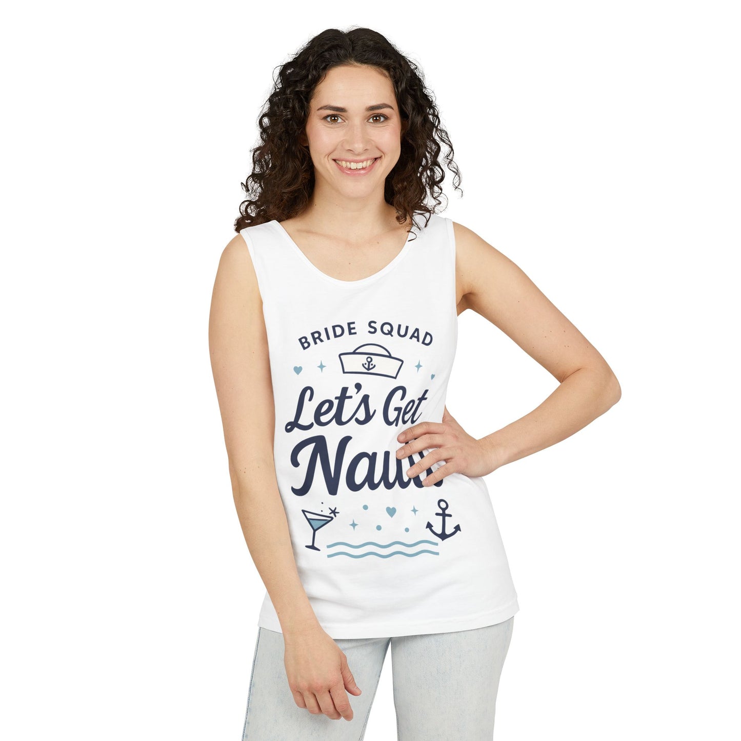Lets Get Nauti Tank Top, Nautical Bachelorette Party Tee, Bride Squad Gift, Bridesmaid Hen Party Top, Fun Nautical Wedding Shirt