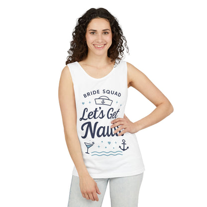Lets Get Nauti Tank Top, Nautical Bachelorette Party Tee, Bride Squad Gift, Bridesmaid Hen Party Top, Fun Nautical Wedding Shirt