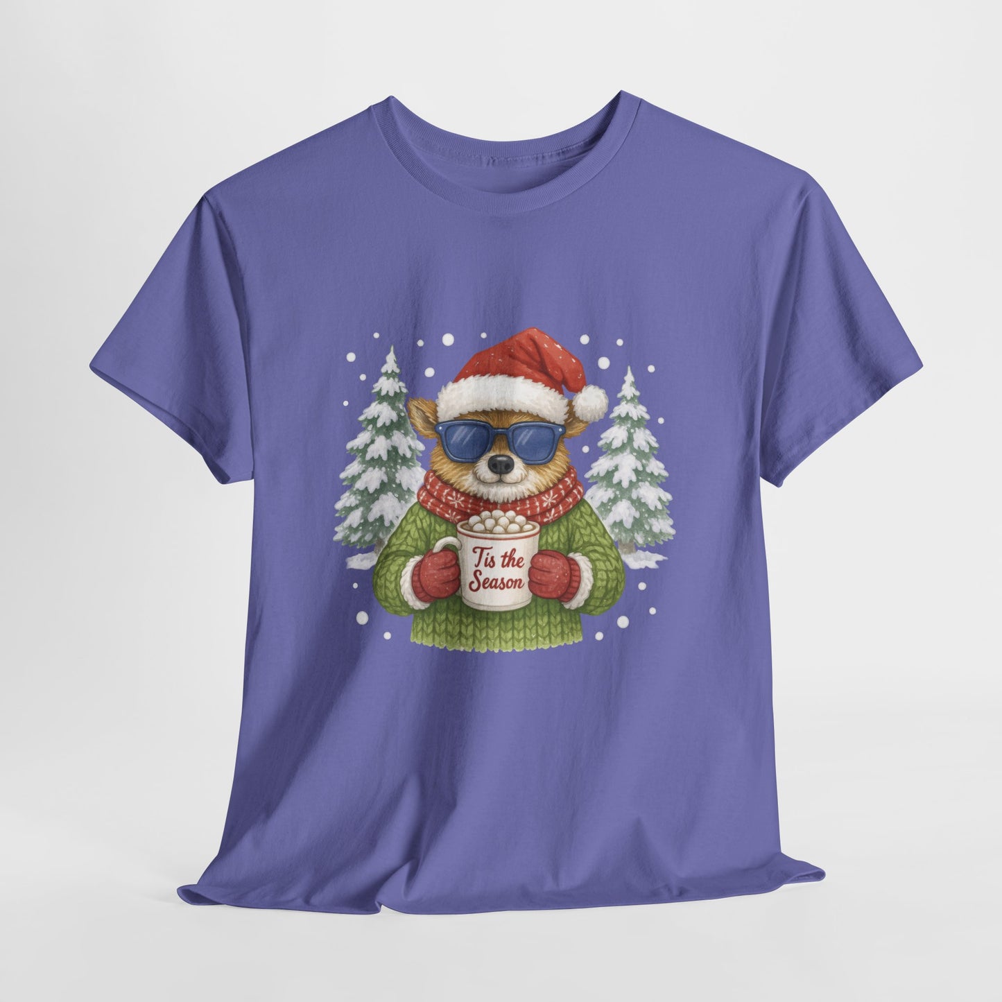Women's Tis the Season Christmas T-Shirt, Cool Reindeer Holiday Tee