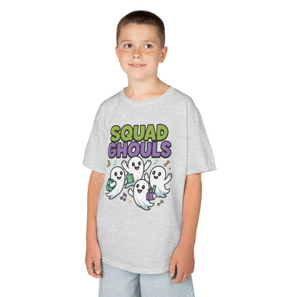 Kids Squad Ghouls T-Shirt, Cute Ghost Friends School Shirt, Halloween Back to School Tee for Boys & Girls