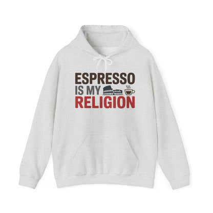 Mens Heavy Blend™ Hooded Sweatshirt, Espresso Is My Religion Coffee Rome Mens Hoodie
