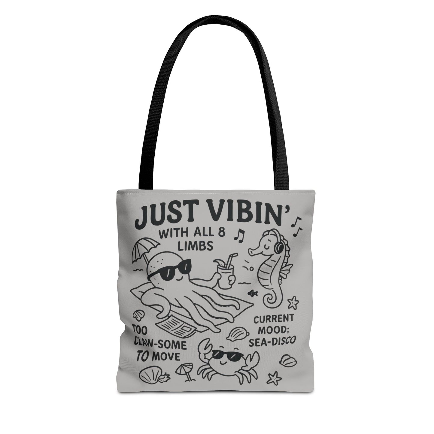 Fun Sea-Themed Tote Bag, Beach Accessories, Summer Vibes, Gift for Ocean Lovers, Reusable Shopping Bag, Cute Beach Tote