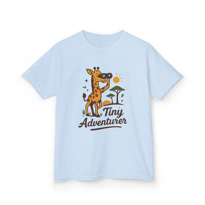 Tiny Adventurer Kids Tee, Giraffe T-Shirt, Children's Nature Shirt, Fun Kids Apparel, Birthday Gift for Boys and Girls